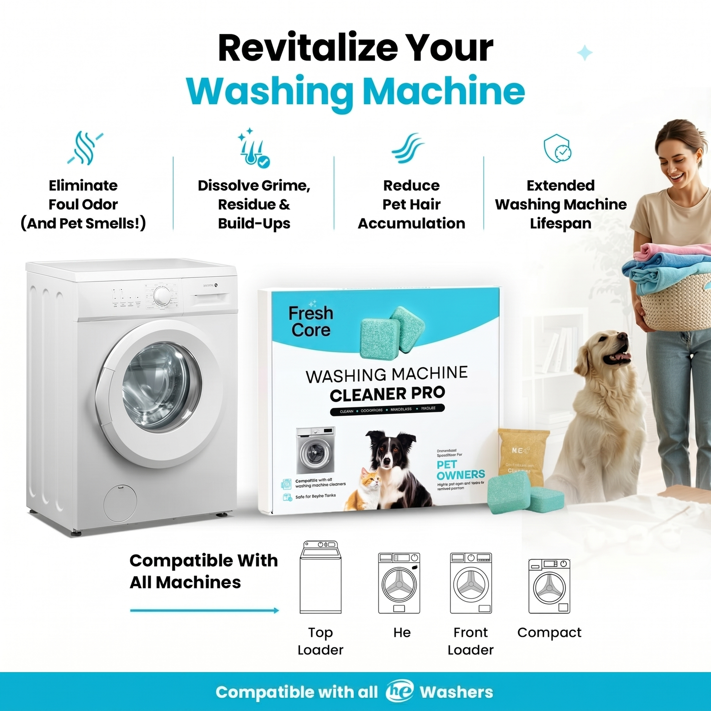 FreshCore washing machine cleaning